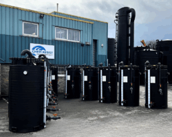 Day tanks in front of Britannia House